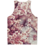 Spring Cherry Blossom Print Men's Tank Top
