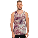 Spring Cherry Blossom Print Men's Tank Top