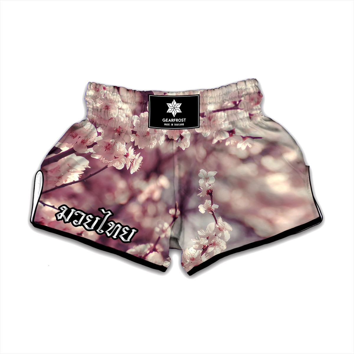 Spring Cherry Blossom Print Muay Thai Boxing Shorts