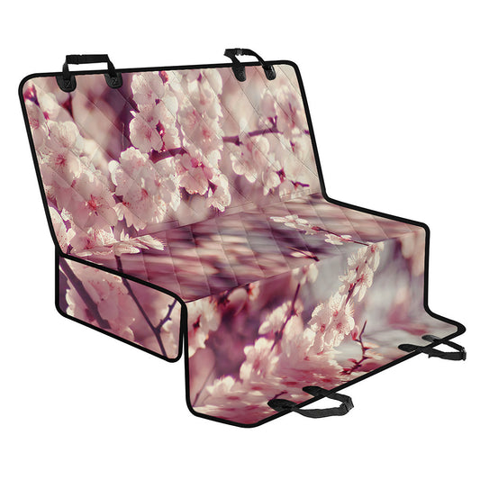 Spring Cherry Blossom Print Pet Car Back Seat Cover