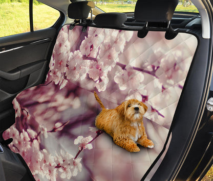 Spring Cherry Blossom Print Pet Car Back Seat Cover