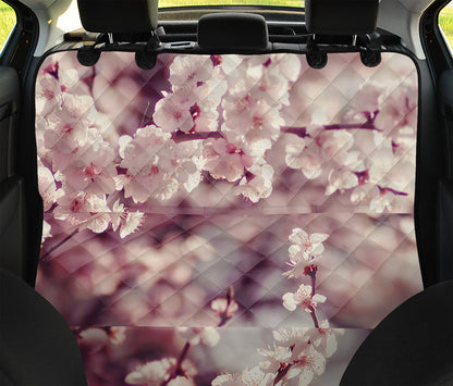 Spring Cherry Blossom Print Pet Car Back Seat Cover