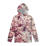 Spring Cherry Blossom Print Pullover Hoodie