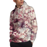 Spring Cherry Blossom Print Pullover Hoodie