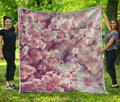 Spring Cherry Blossom Print Quilt