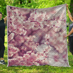 Spring Cherry Blossom Print Quilt