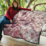 Spring Cherry Blossom Print Quilt