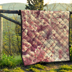 Spring Cherry Blossom Print Quilt