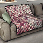 Spring Cherry Blossom Print Quilt