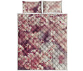 Spring Cherry Blossom Print Quilt Bed Set