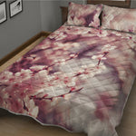 Spring Cherry Blossom Print Quilt Bed Set