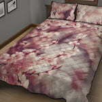 Spring Cherry Blossom Print Quilt Bed Set