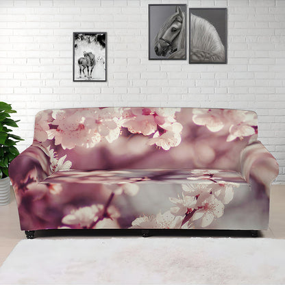 Spring Cherry Blossom Print Sofa Cover