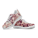 Spring Cherry Blossom Print White Sneakers