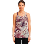 Spring Cherry Blossom Print Women's Racerback Tank Top