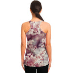 Spring Cherry Blossom Print Women's Racerback Tank Top