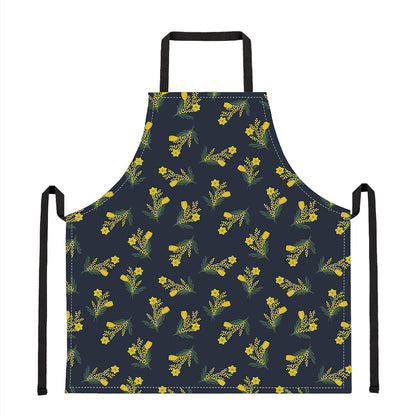 Spring Daffodil Flower Pattern Print Apron