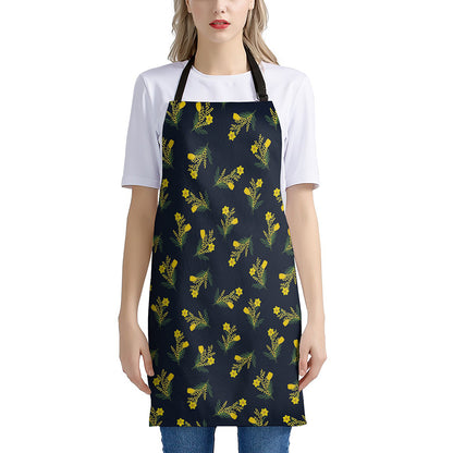 Spring Daffodil Flower Pattern Print Apron