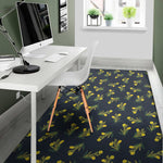 Spring Daffodil Flower Pattern Print Area Rug