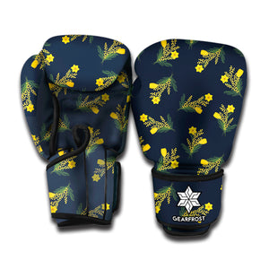 Spring Daffodil Flower Pattern Print Boxing Gloves