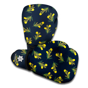 Spring Daffodil Flower Pattern Print Boxing Gloves