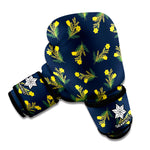 Spring Daffodil Flower Pattern Print Boxing Gloves