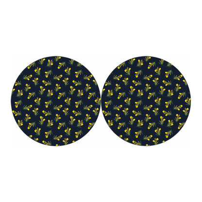 Spring Daffodil Flower Pattern Print Car Coasters