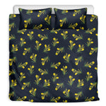 Spring Daffodil Flower Pattern Print Duvet Cover Bedding Set