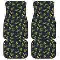 Spring Daffodil Flower Pattern Print Front and Back Car Floor Mats