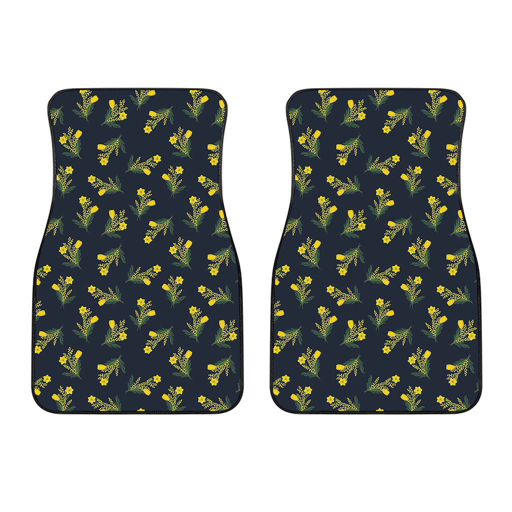 Spring Daffodil Flower Pattern Print Front Car Floor Mats