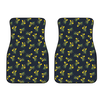 Spring Daffodil Flower Pattern Print Front Car Floor Mats