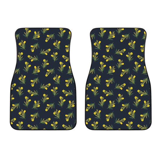 Spring Daffodil Flower Pattern Print Front Car Floor Mats