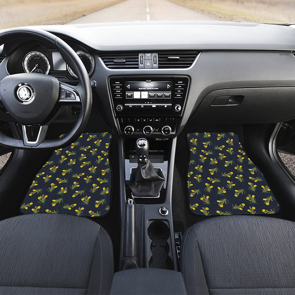 Spring Daffodil Flower Pattern Print Front Car Floor Mats