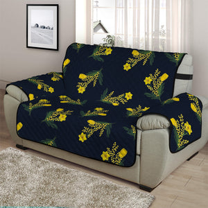 Spring Daffodil Flower Pattern Print Half Sofa Protector