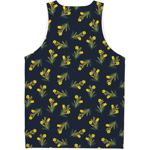 Spring Daffodil Flower Pattern Print Men's Tank Top
