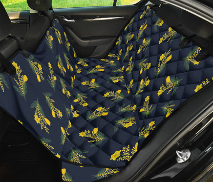 Spring Daffodil Flower Pattern Print Pet Car Back Seat Cover
