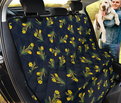 Spring Daffodil Flower Pattern Print Pet Car Back Seat Cover