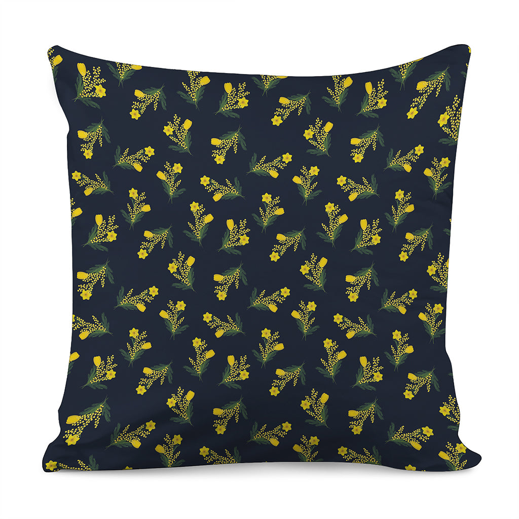 Spring Daffodil Flower Pattern Print Pillow Cover
