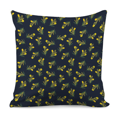 Spring Daffodil Flower Pattern Print Pillow Cover