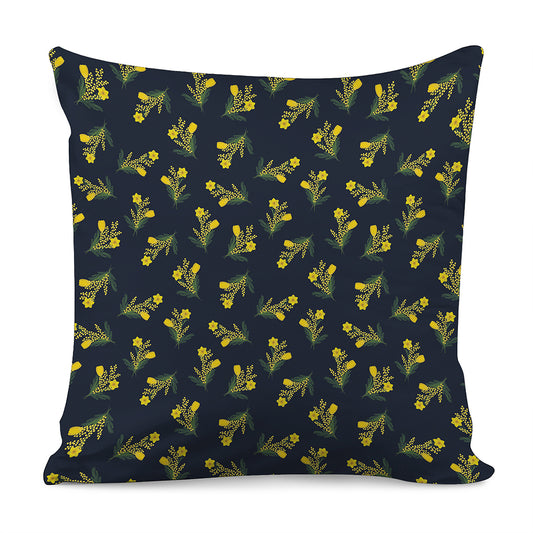 Spring Daffodil Flower Pattern Print Pillow Cover