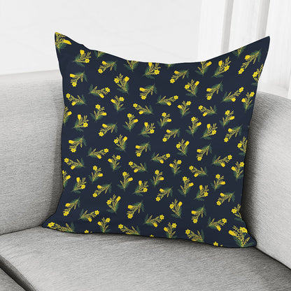 Spring Daffodil Flower Pattern Print Pillow Cover