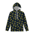 Spring Daffodil Flower Pattern Print Pullover Hoodie