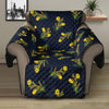 Spring Daffodil Flower Pattern Print Recliner Protector