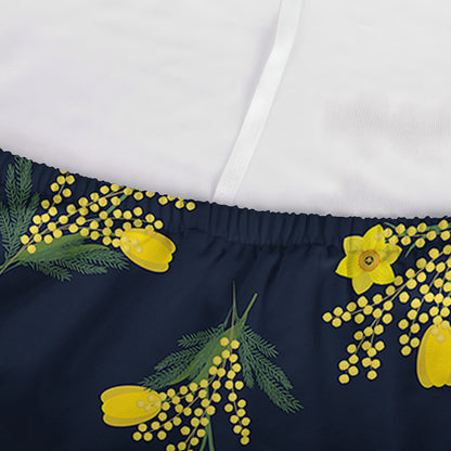 Spring Daffodil Flower Pattern Print Sofa Cover