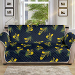 Spring Daffodil Flower Pattern Print Sofa Protector