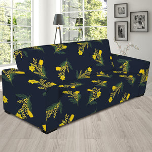 Spring Daffodil Flower Pattern Print Sofa Slipcover
