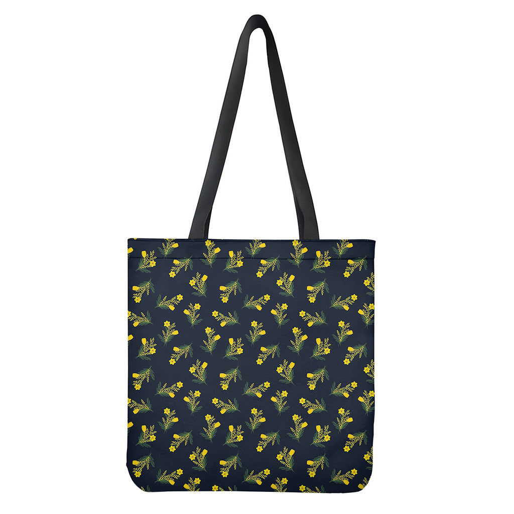 Spring Daffodil Flower Pattern Print Tote Bag