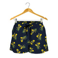 Spring Daffodil Flower Pattern Print Women's Shorts