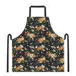 Spring Lily Flowers Pattern Print Apron