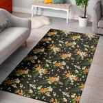 Spring Lily Flowers Pattern Print Area Rug